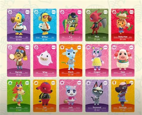 Full List of Animal Crossing Series 5 amiibo Cards 